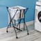 Honey Can Do Black/White Single Bounce Back Hamper with Wheels and Lid